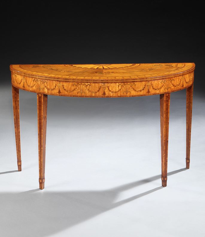 William Moore - A pair of sycamore satinwood side tables | MasterArt